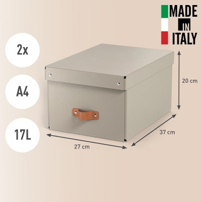 Set 2 bucati cutie de depozitare cu capac Leitz Puro, medie 17L